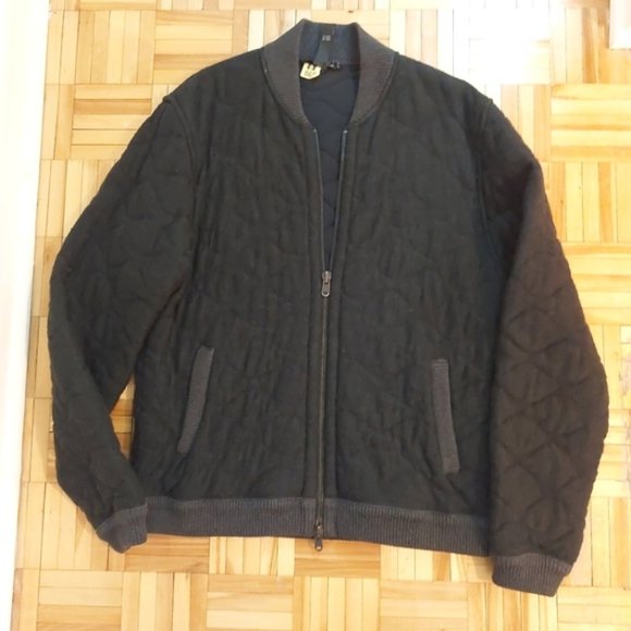 Club monaco 100% wool men coat bomber size L - Picture 2 of 5